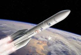 ESA and European industry are currently developing a new-generation launcher: Ariane 6. Ariane 6 will fly with a payload fairing made by Beyond Gravity. Copyright: ESA - D. Ducros.