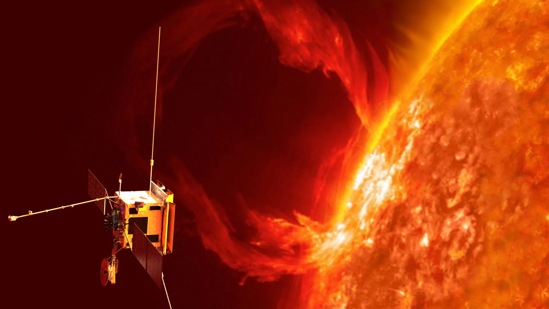 Solar Orbiter will get very close to the Sun. This will allow it to observe and study the solar atmosphere with high spatial resolution and collect unique data and images of the Sun. Copyright: ESA/AOES).
