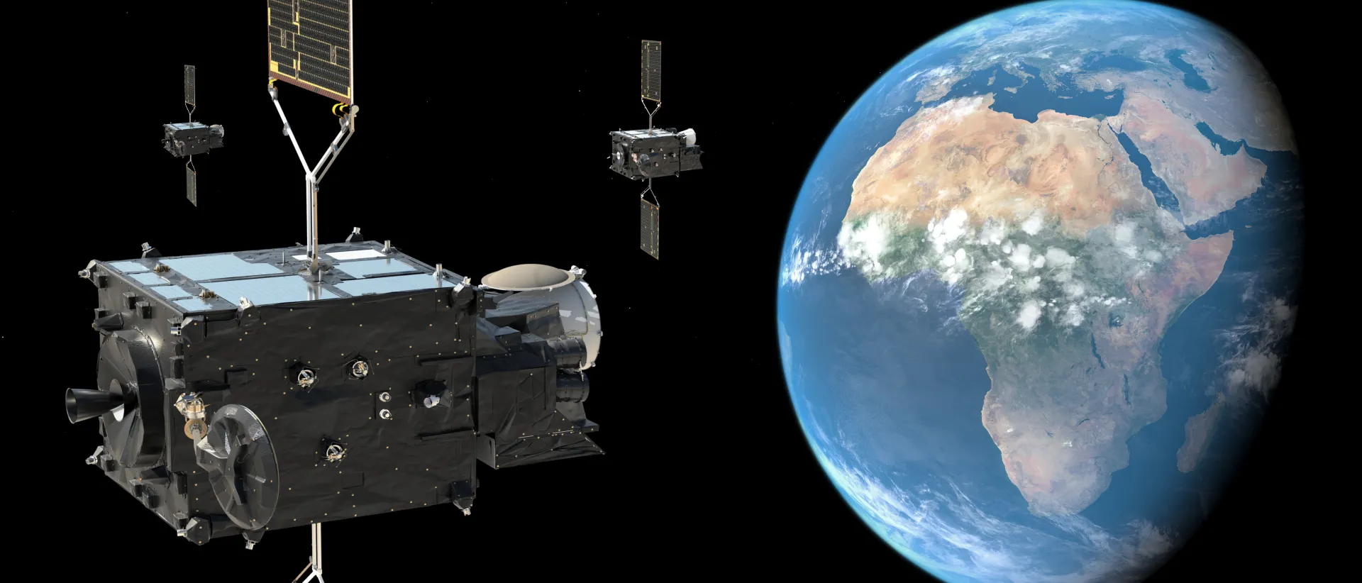 Meteosat Third Generation weather satellites. Credit: ESA/Mlabspace, CC BY-SA 3.0 IGO