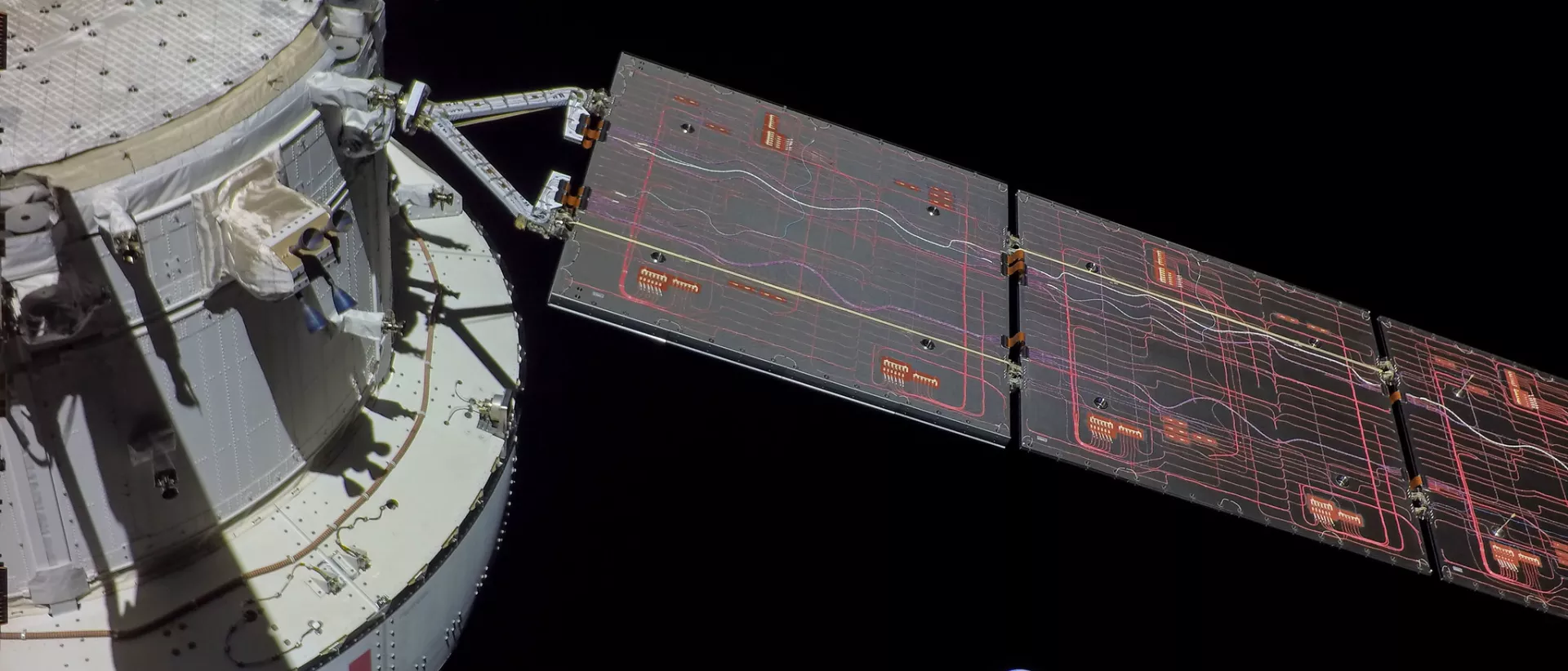 Beyond Gravity is proud to be on board the Artemis moon missions. The Orion spacecraft, which will carry the astronauts to and from the moon, uses Beyond Gravity's specially designed 2-axis SADMs to position its solar array panels.