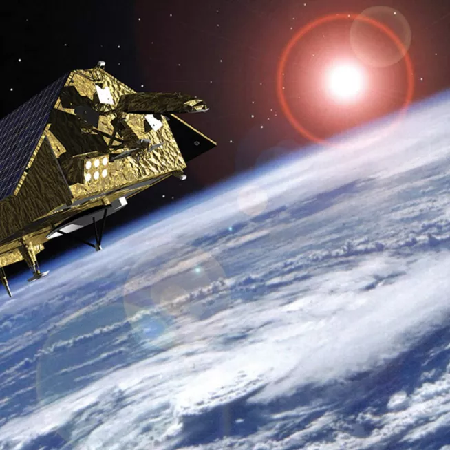 The Sentinel-6 environmental satellite will measure sea level heights and ice thickness. Copyright: ESA, Airbus.
