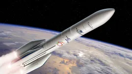 ESA and European industry are currently developing a new-generation launcher: Ariane 6. Ariane 6 will fly with a payload fairing made by Beyond Gravity. Copyright: ESA - D. Ducros.