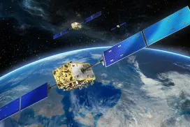 Beyond Gravity supplied the onboard computer (“brain”) that controls and monitors the payload of the Galileo satellites and many other subsystems. The computer also monitors the satellite status, such as temperature, to ensure that the satellites are fully functional. Copyright: OHB System AG. 