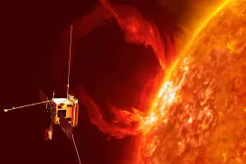 Solar Orbiter will get very close to the Sun. This will allow it to observe and study the solar atmosphere with high spatial resolution and collect unique data and images of the Sun. Copyright: ESA/AOES).